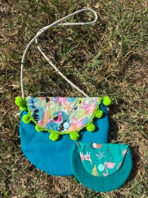 Mini besace animaux + porte monnaie