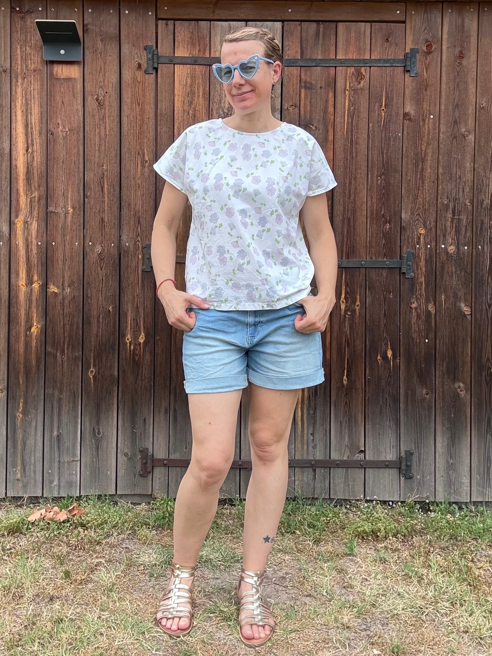 Top Marthe Flower bleu – Image 2
