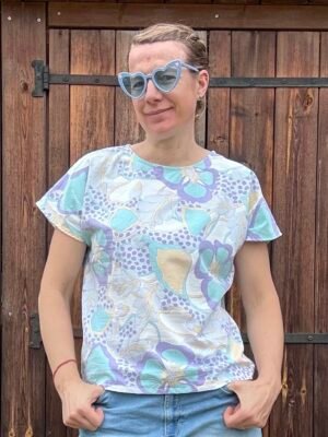 Top Marthe Flower bleu