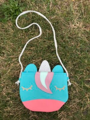 Mini sac licorne bleu