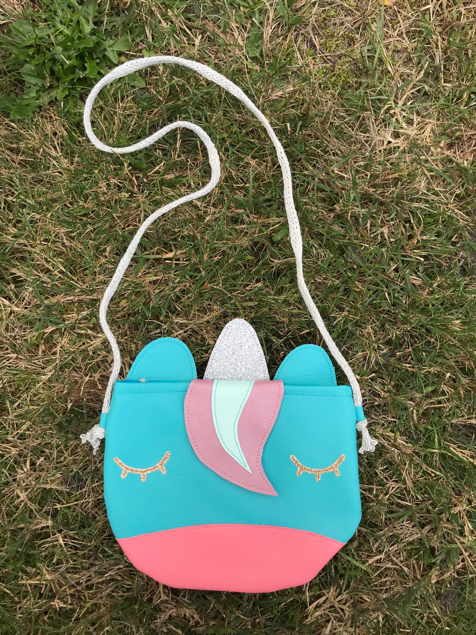 Mini sac licorne bleu