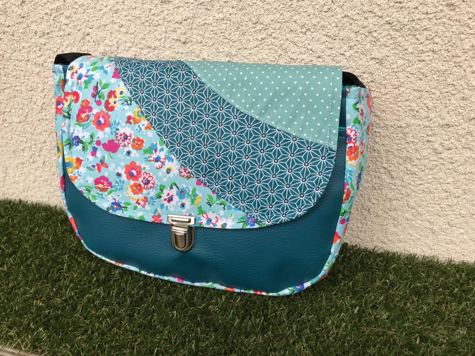 Sac Pop' Bleu fleuri – Image 5