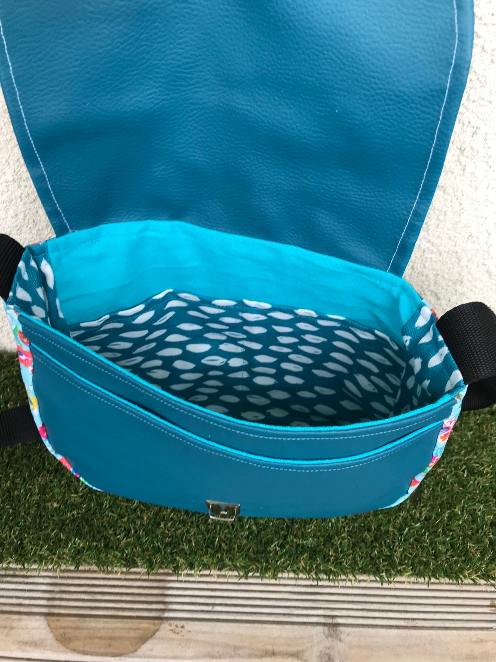 Sac Pop' Bleu fleuri – Image 3