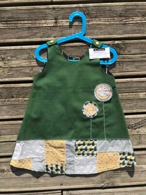 Robe Clo' 4 ans Verte / moutarde