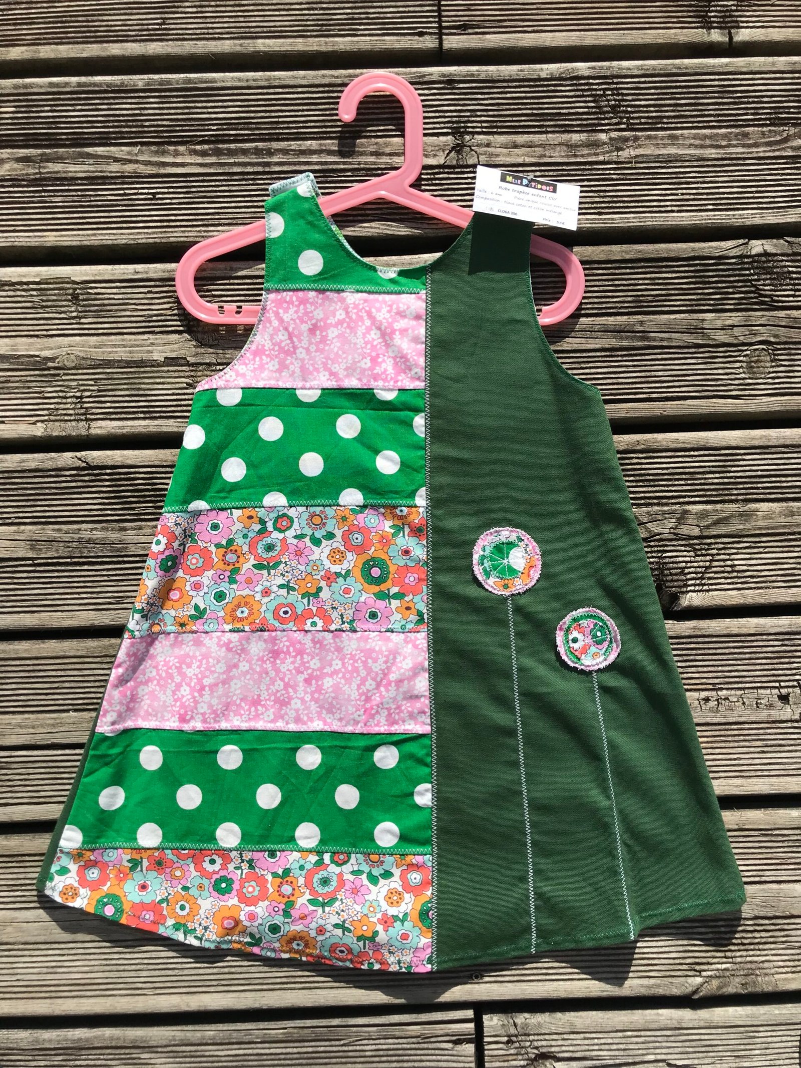 Robe Clo' 6 ans Verte verti
