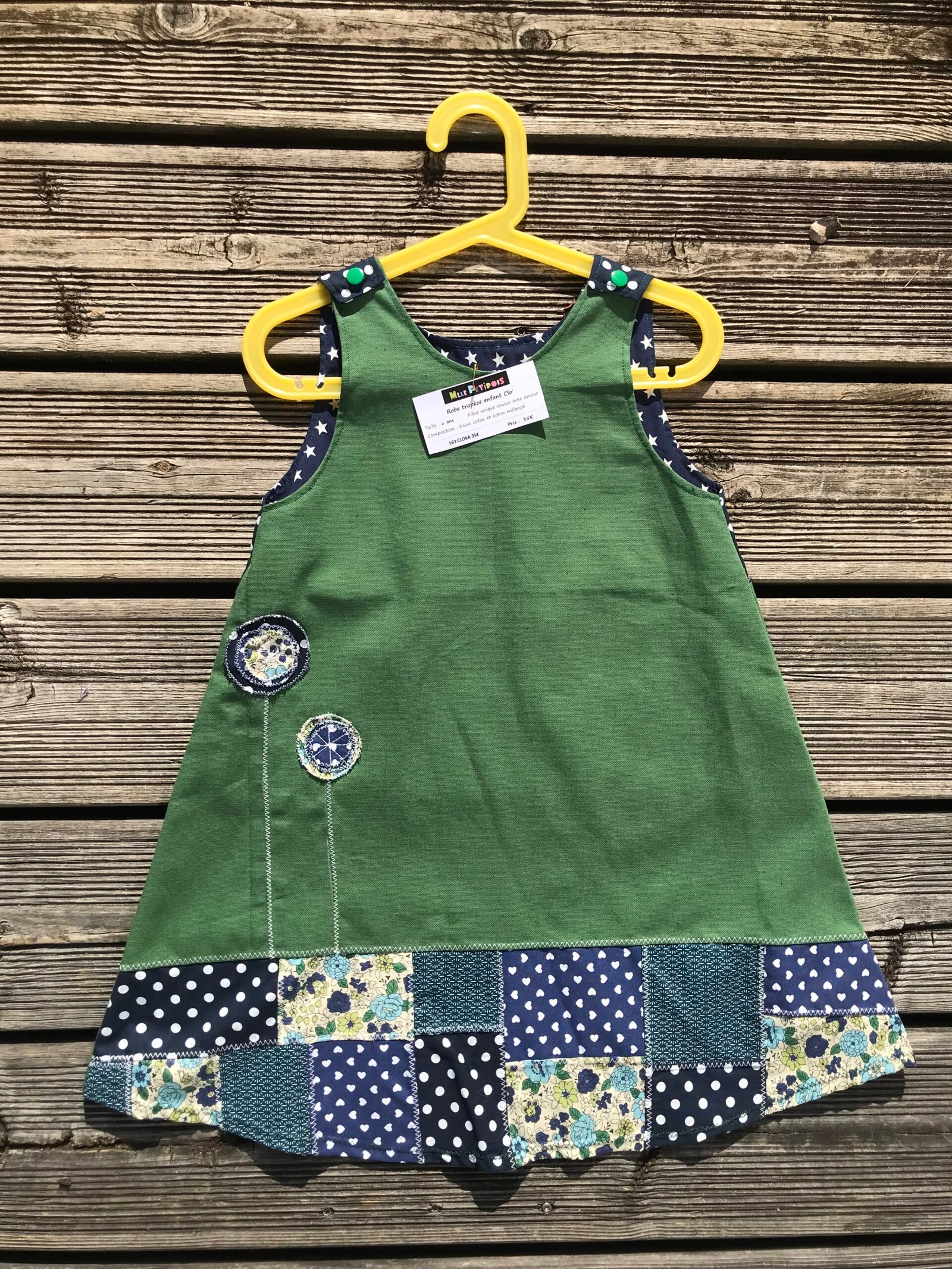 Robe Clo' 6 ans Verte