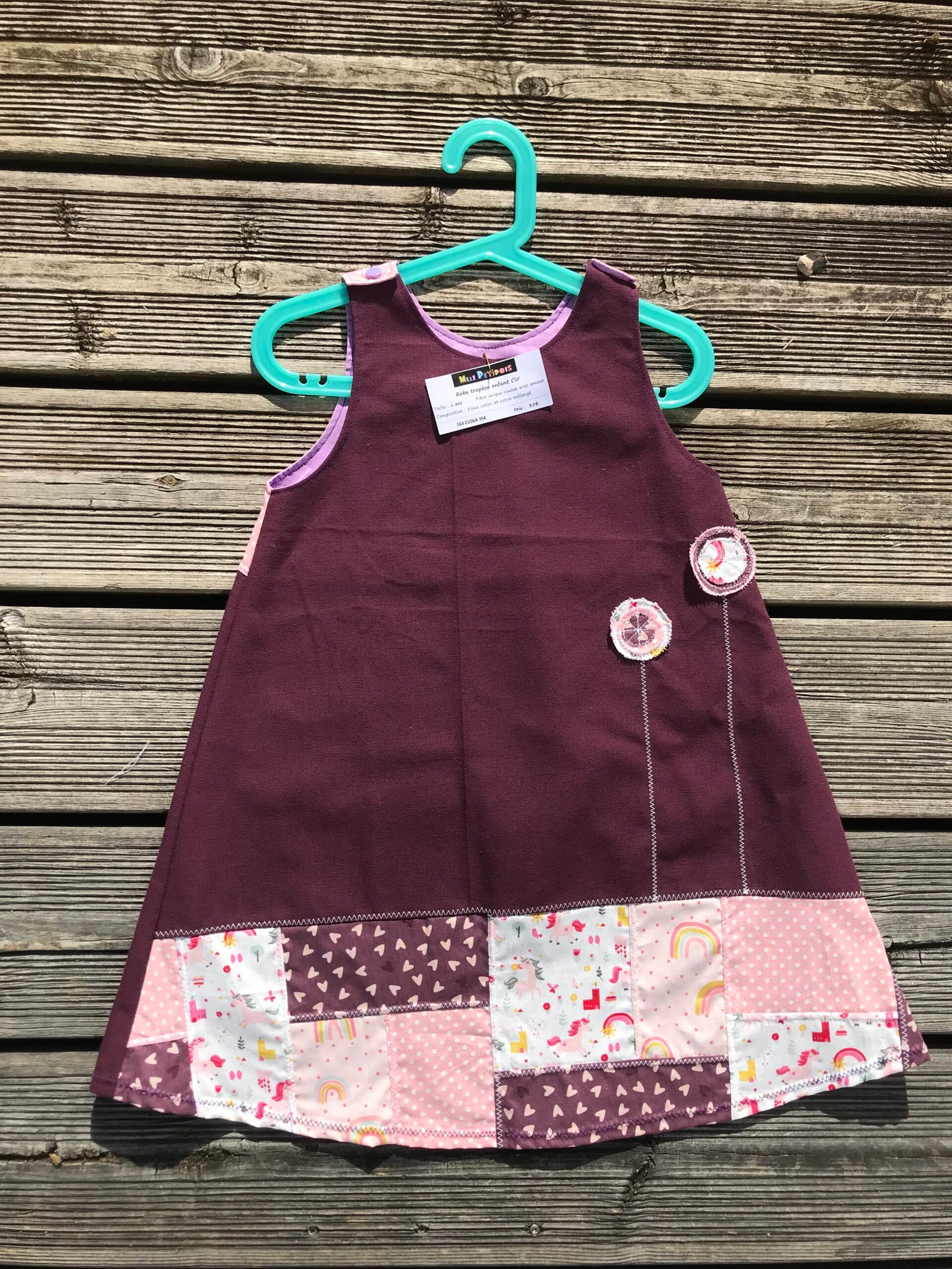 Robe Clo' 6 ans Gris prune