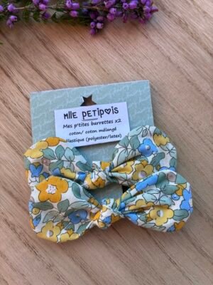 Mes p’tites barrettes fleurs vertes
