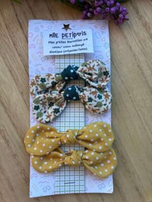 Mes mini barrettes jaunes