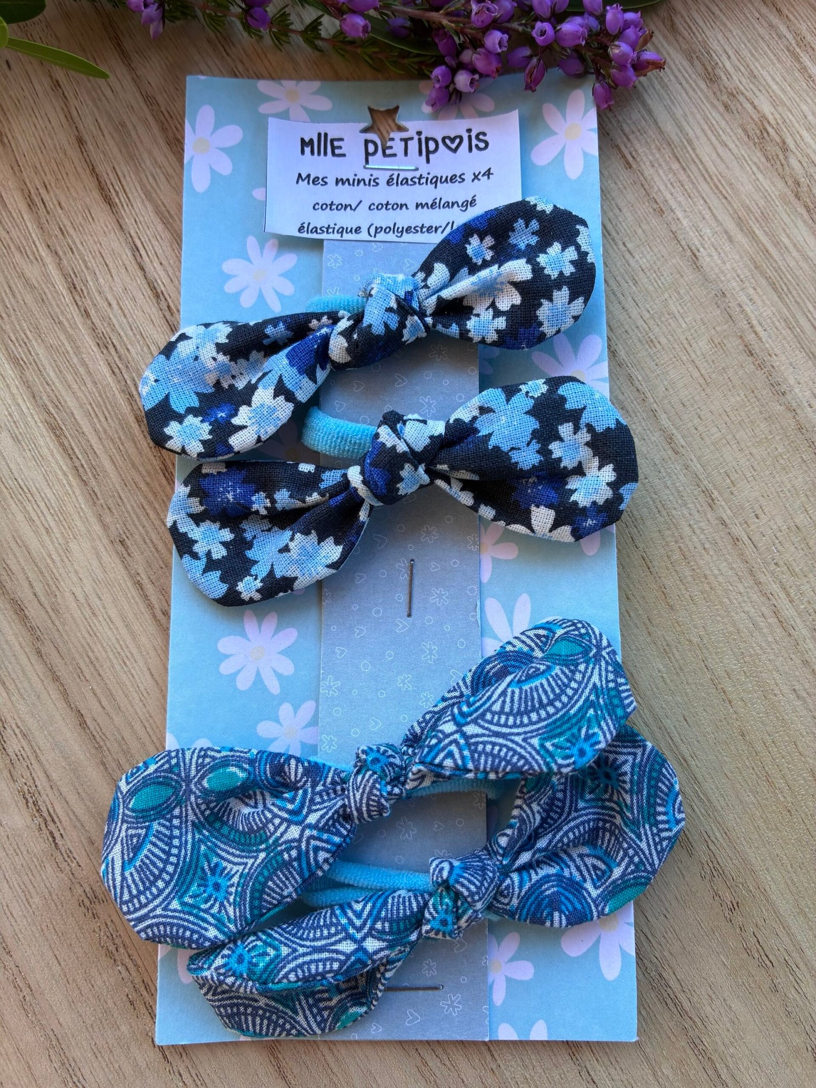 Mes minis élastiques bleus
