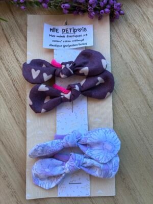 Mes minis  élastiques violets