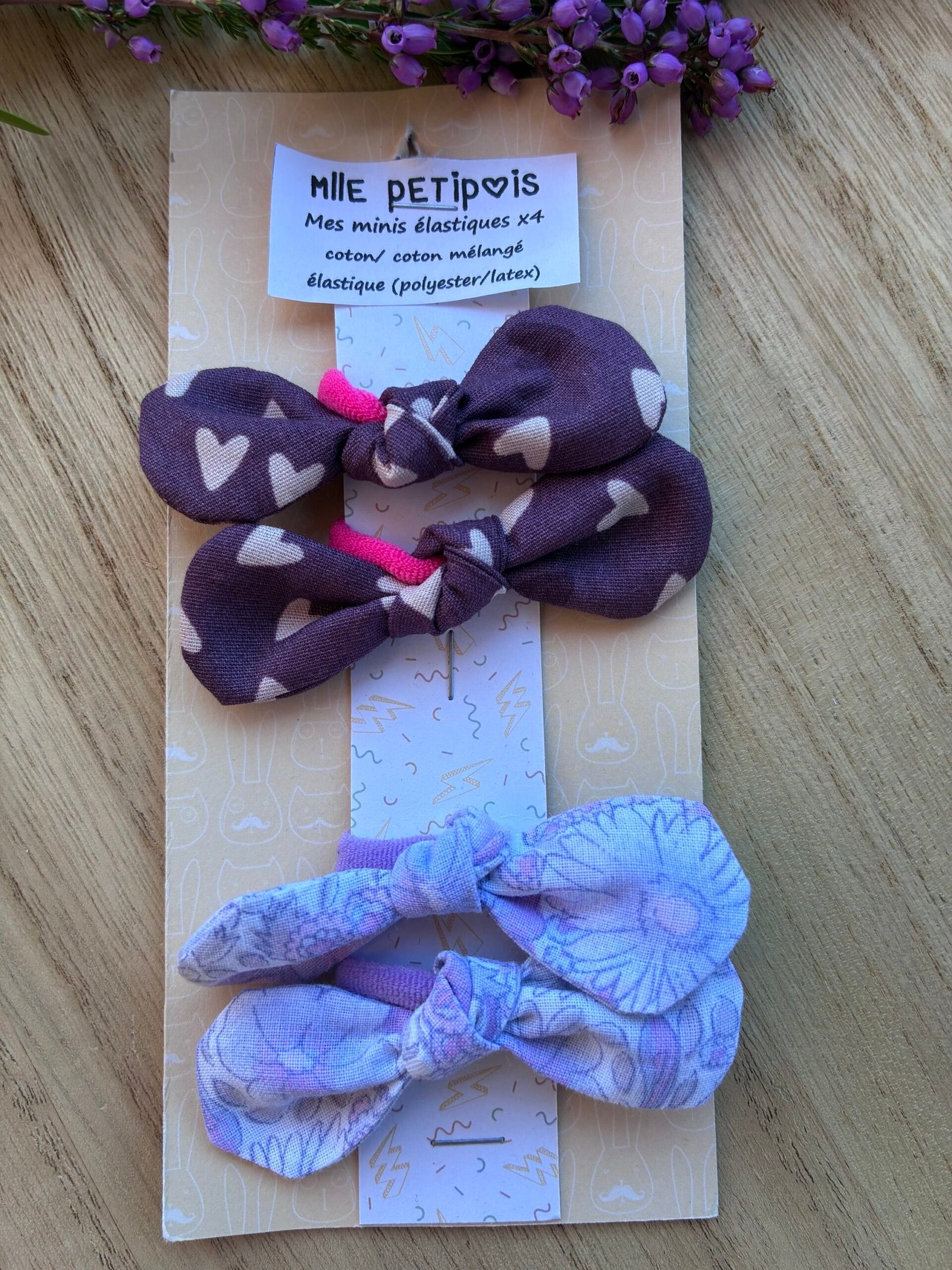 Mes minis élastiques violets
