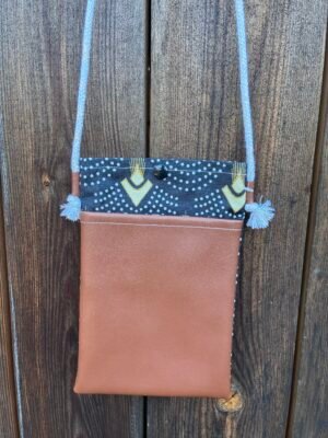 Mini pochette Noire et marron